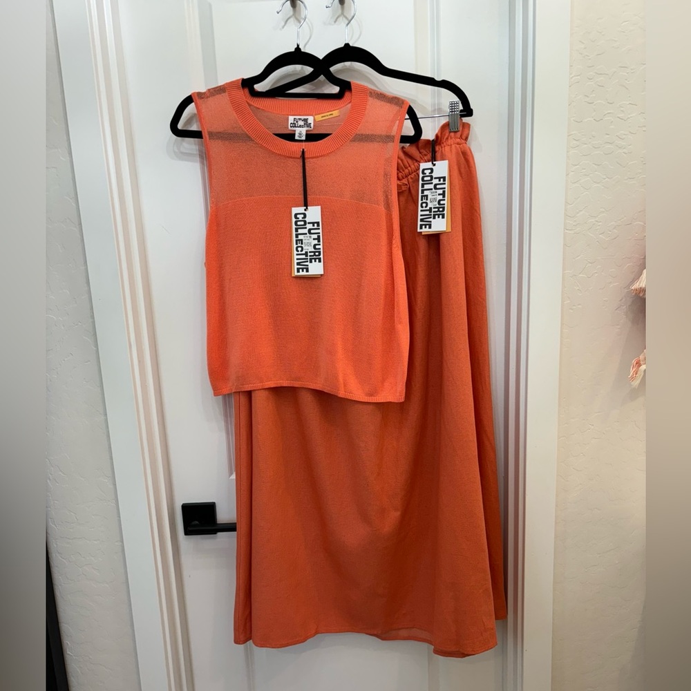New (removed tags) Jenny k Lopez Future collective 2 piece skirt and top